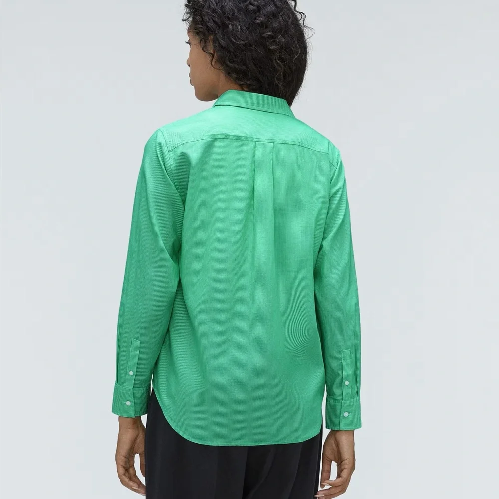 Everlane The Silky Cotton Relaxed Shirt In Mint - Picture 2 of 6